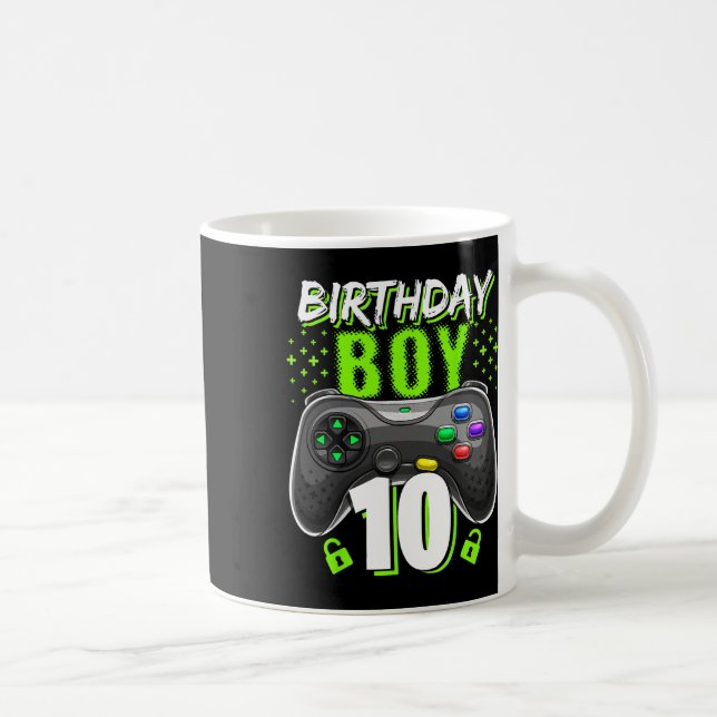 Birthday Boy 10 Video Game Controller Gamer 10th B Coffee Mug (Right)