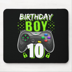Birthday Boy 10 Video Game Controller Gamer 10th B Mouse Pad