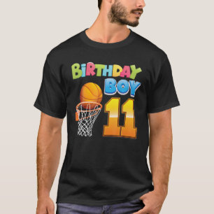 Birthday Boy 11 Years Old 11Th Birthday Basketball T-Shirt