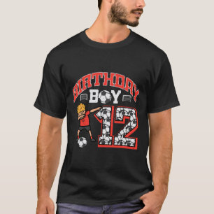 Birthday Boy 12 Soccer Dab 12th Year Old Bday Spor T-Shirt