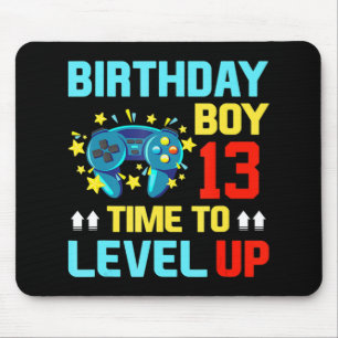 Birthday Boy 13 13 Year Old Video Games Gift Kids Mouse Pad