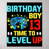 Birthday Boy 13  13 Year Old Video Games Gift Kids