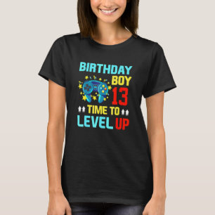 Birthday Boy 13  13 Year Old Video Games  Kids Boy T-Shirt