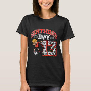 Birthday Boy 13 Soccer Dab 13th Year Old Bday Spor T-Shirt