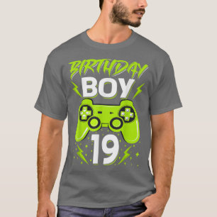 Birthday Boy 19 Video Game Controller Gamer 19th B T-Shirt