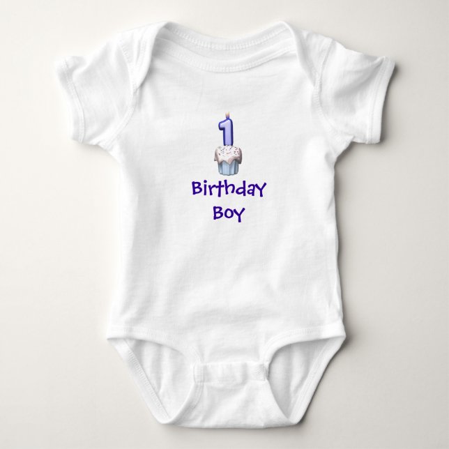 Birthday Boy 1 Baby Bodysuit (Front)