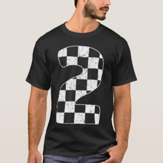 Birthday Boy 2 Two Racing Flag 2nd Birthday Race T T-Shirt