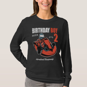 Birthday Boy 2 Years Old 2nd Birthday Go Karting R T-Shirt