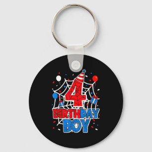 Birthday Boy 4 Year Old Sders 4th Birthday Kids Key Ring