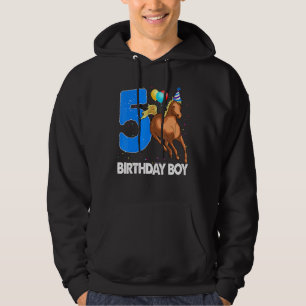 Birthday Boy 5 Riding Rider Horse Love Party Hoodie