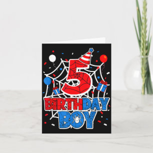 Birthday Boy 5 Year Old Sders 5th Birthday Kids  Card