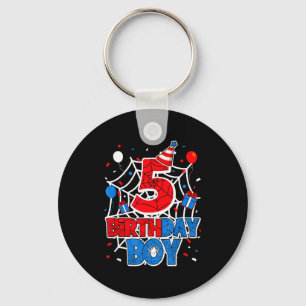 Birthday Boy 5 Year Old Sders 5th Birthday Kids  Key Ring