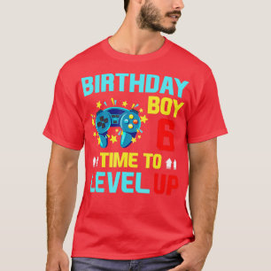 Birthday Boy 6  6 Year Old Video Games Gift Kids B T-Shirt