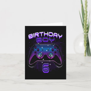 Birthday Boy 6 Video Game Controller Gamer 6th Bir Card