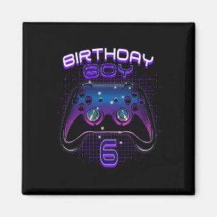Birthday Boy 6 Video Game Controller Gamer 6th Bir Magnet