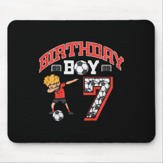 Birthday Boy 7 Soccer Dab 7th Seven Year Old Bday  Mouse Pad