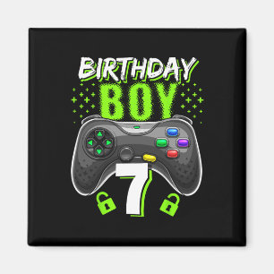 Birthday Boy 7 Video Game Controller Gamer 7th Bir Magnet
