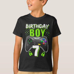 Birthday Boy 7 Video Game Controller Gamer 7th Bir T-Shirt