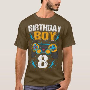 Birthday Boy 8 Video Game Controller Gamer 8th Bir T-Shirt