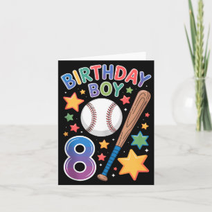 Birthday Boy 8th Birthday Baseball Tank Top  Card