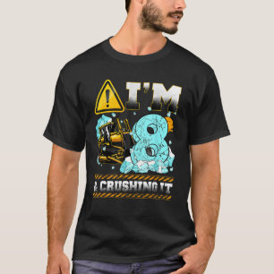 Birthday Boy 8th Birthday Excavator Construction V T-Shirt