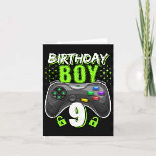 Birthday Boy 9 Video Game Controller Gamer 9th Bir Card
