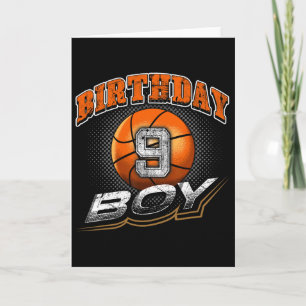 Birthday Boy 9 Year Old Sketll Gift  Card