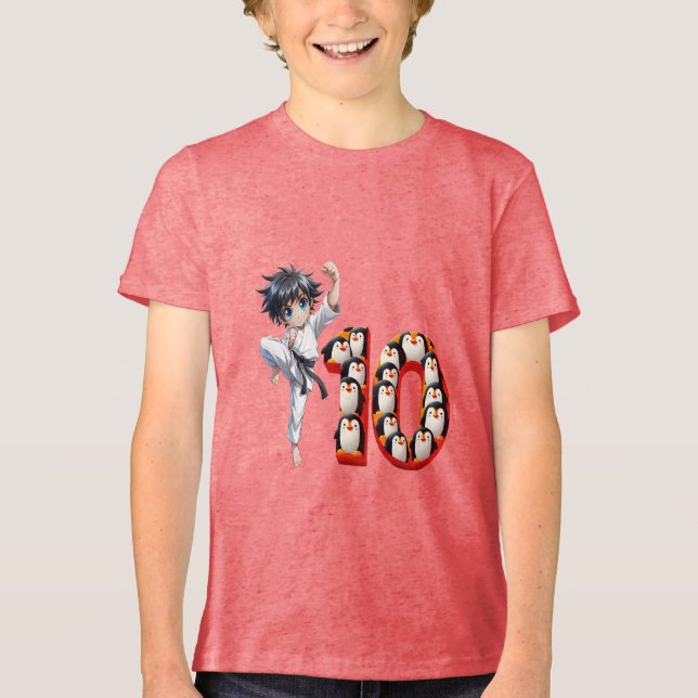 Birthday Boy At 10 Tri-Blend Shirt (Front)