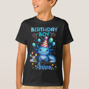 Birthday Boy Axolotl Vibes Cute Party Design T-Shirt