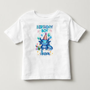 Birthday Boy Axolotl Vibes Cute Party Design Toddler T-Shirt