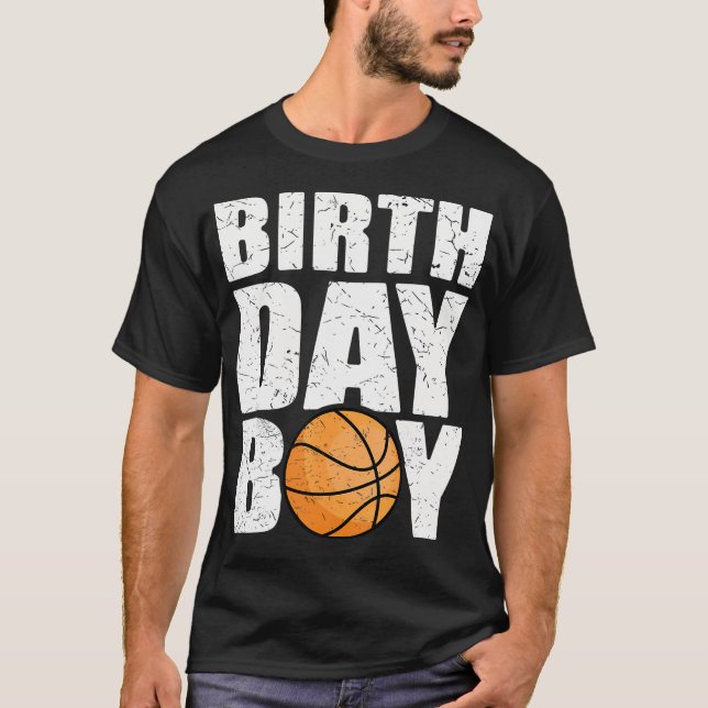 Birthday Boy Basketball Theme Party Future Basketb T-Shirt (Front)