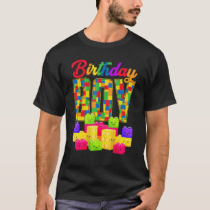 Birthday Boy Building Block Builders B Day Boys Ki T-Shirt