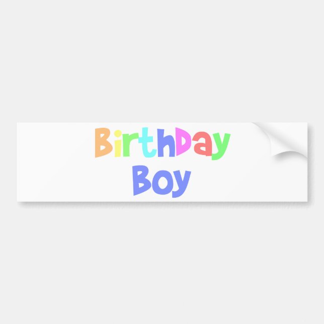 Birthday Boy Bumper Sticker (Front)