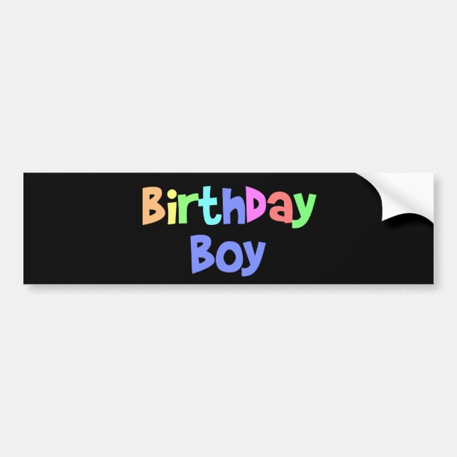 Birthday Boy Bumper Sticker (Front)