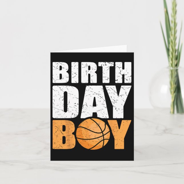 Birthday Boy Bysketbyll Theme Party Future Bysketb Card (Front)