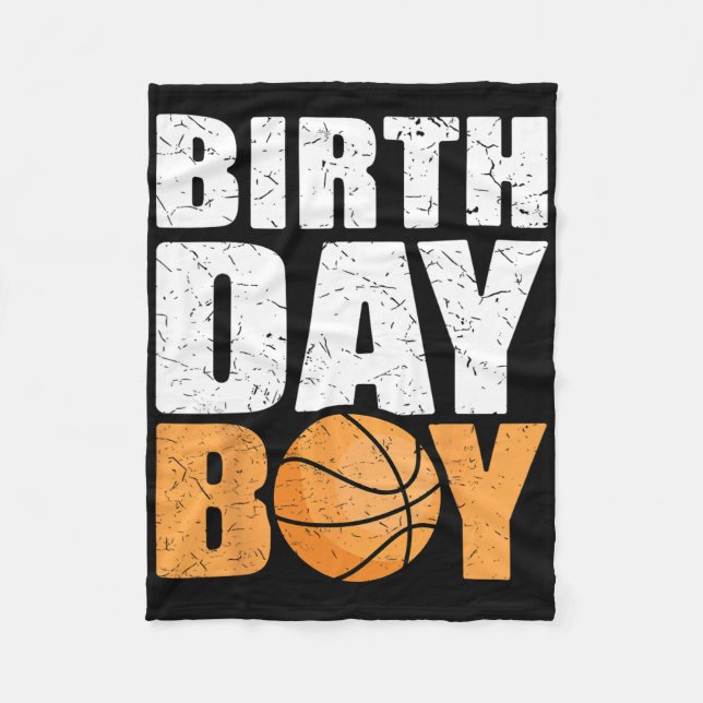 Birthday Boy Bysketbyll Theme Party Future Bysketb Fleece Blanket (Front)