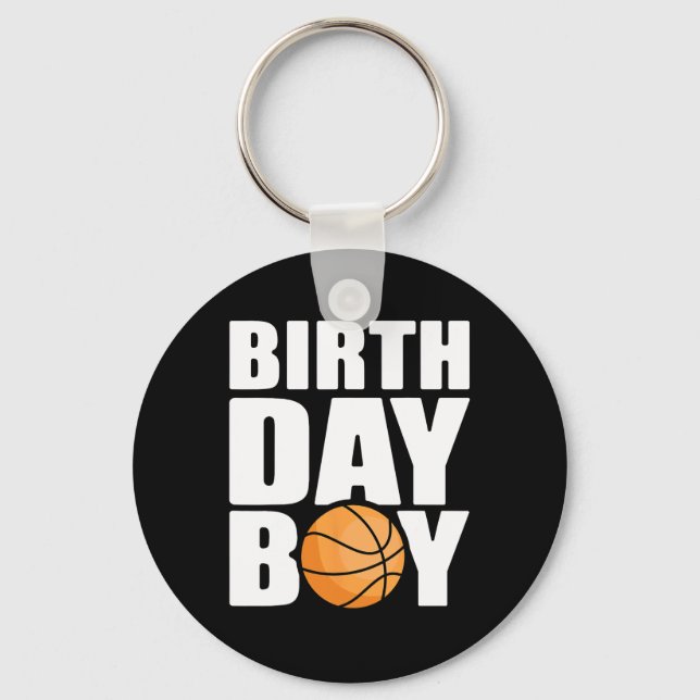 Birthday Boy Bysketbyll Theme Party Future Bysketb Key Ring (Front)