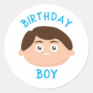 Birthday Boy Classic Round Sticker