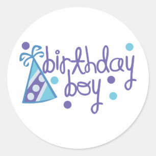 Birthday Boy Classic Round Sticker
