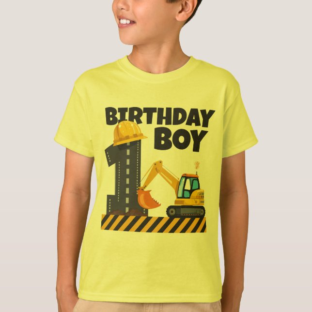 Birthday Boy Construction Crew Tee (Front)