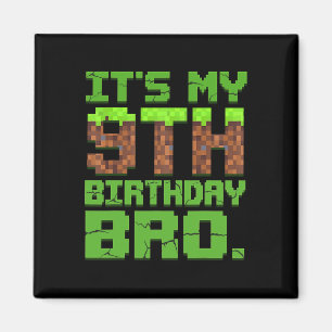 Birthday Boy It's My 9th Birthday 9 Year Old Gamer Magnet