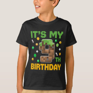 Birthday Boy It's My 9th Birthday Gamer Pixel Numb T-Shirt