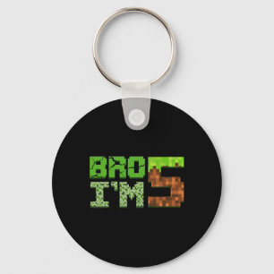 Birthday Boy Kids 5th Birthday 5 Year Old Gamer Pi Key Ring