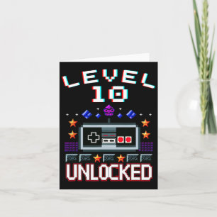 Birthday Boy Level 10 Unlocked Funny Video Game Ga Card