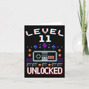 Birthday Boy Level 11 Unlocked Funny Video Game Ga Card