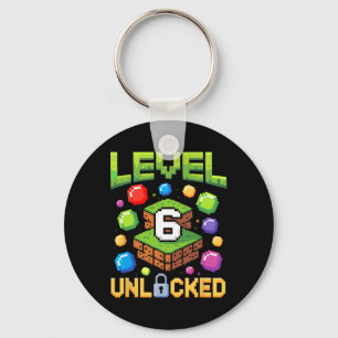 Birthday Boy Level 6 Unlocked 6th Birthday Game Pi Key Ring