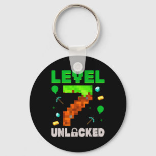 Birthday Boy Level 7 Unlocked 7th Birthday Game Pi Key Ring