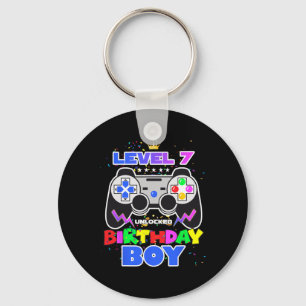 Birthday Boy Level 7 Unlocked Video Game 7th Birth Key Ring
