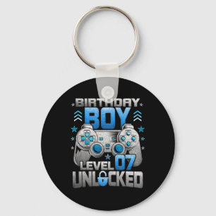 Birthday Boy Level 7 Unlocked Video Game Party  Key Ring