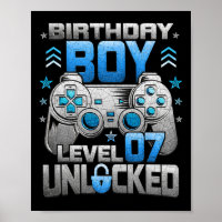 Birthday Boy Level 7 Unlocked Video Game Party 